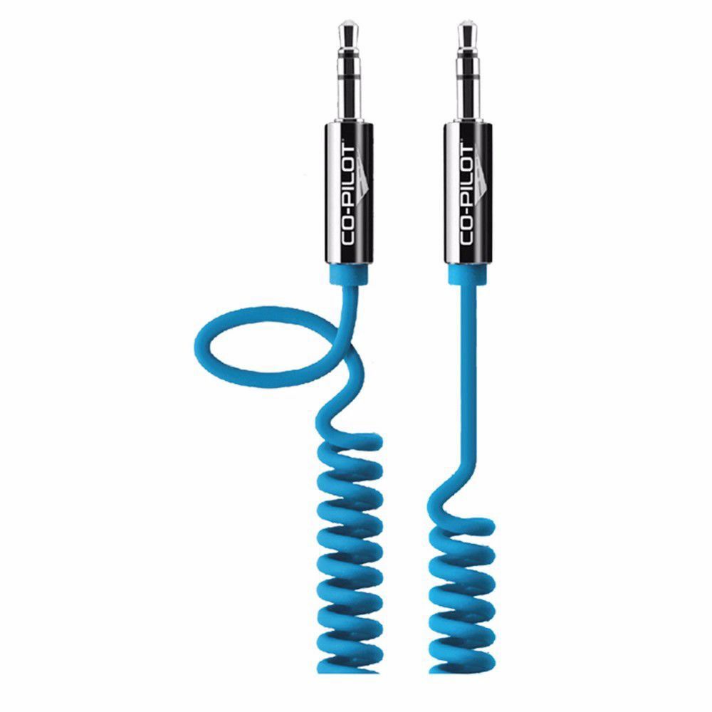 Co-Pilot CPCE13 Coiled Aux 3.5mm Cable 1 Meter