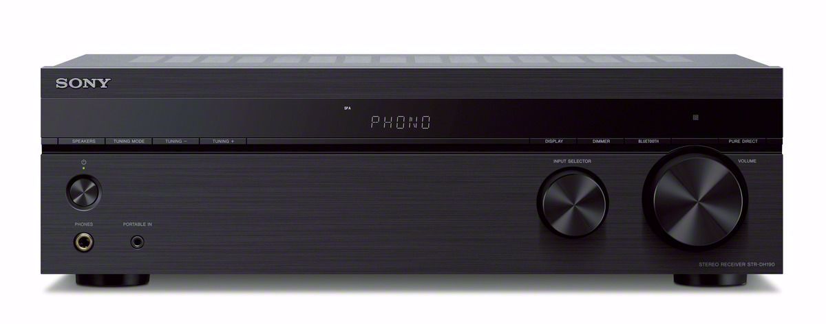 Sony STR-DH190 Stereo Receiver Phono Input and Bluetooth® Connectivity