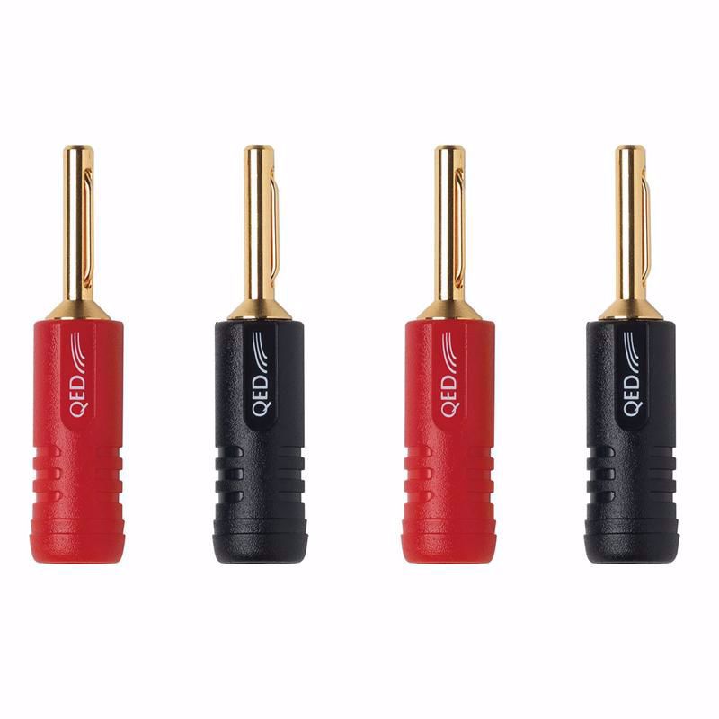 QED Screwloc 4MM Banana Plug (4 Pack)