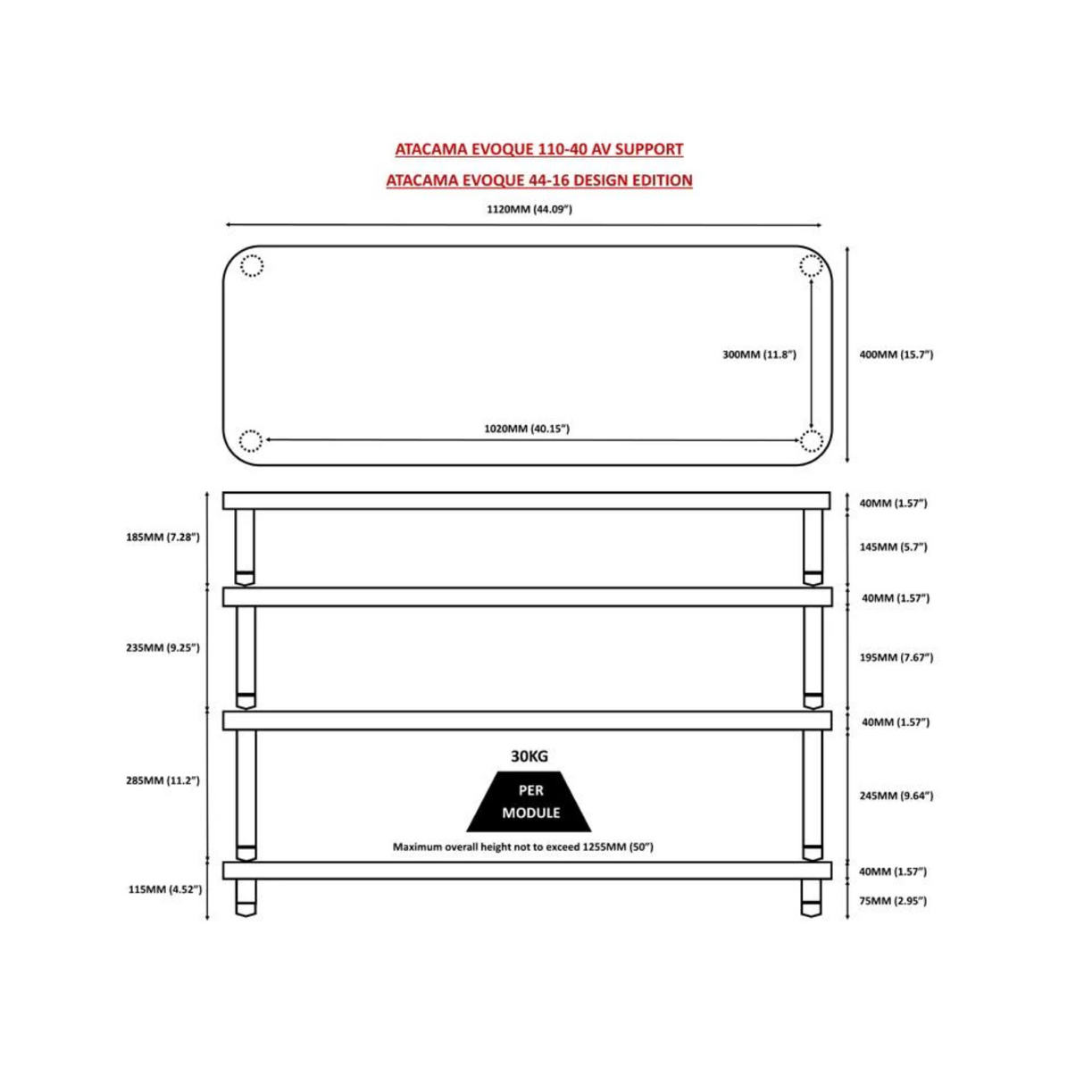 Atacama Evoque Eco 110/40 HiFi Stand