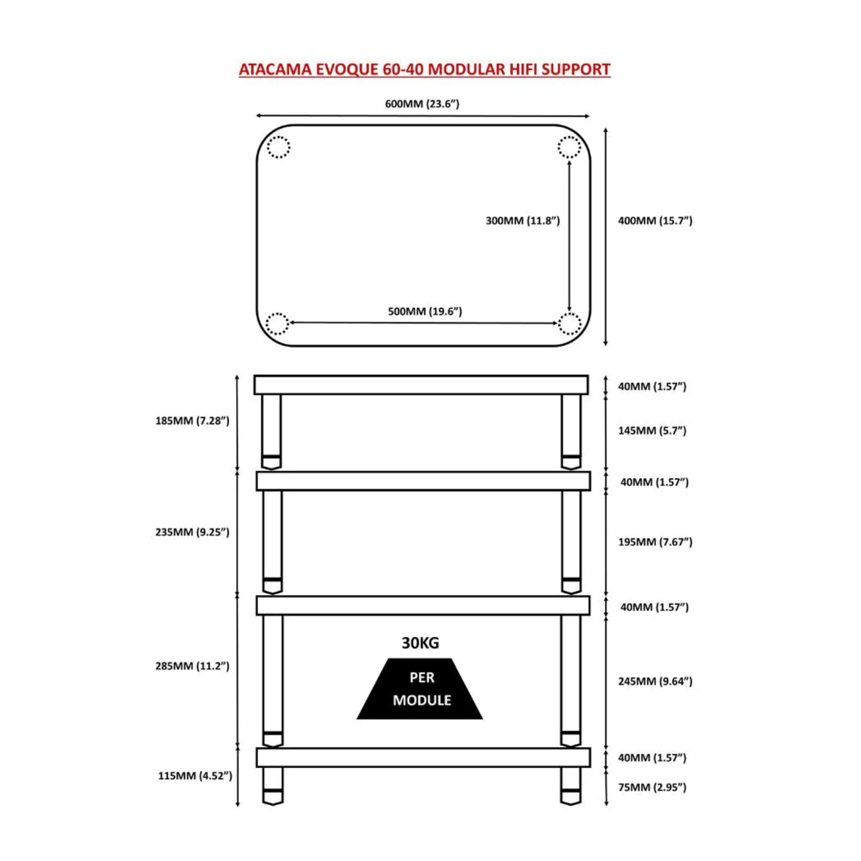 Atacama Evoque Eco 60/40 Stand