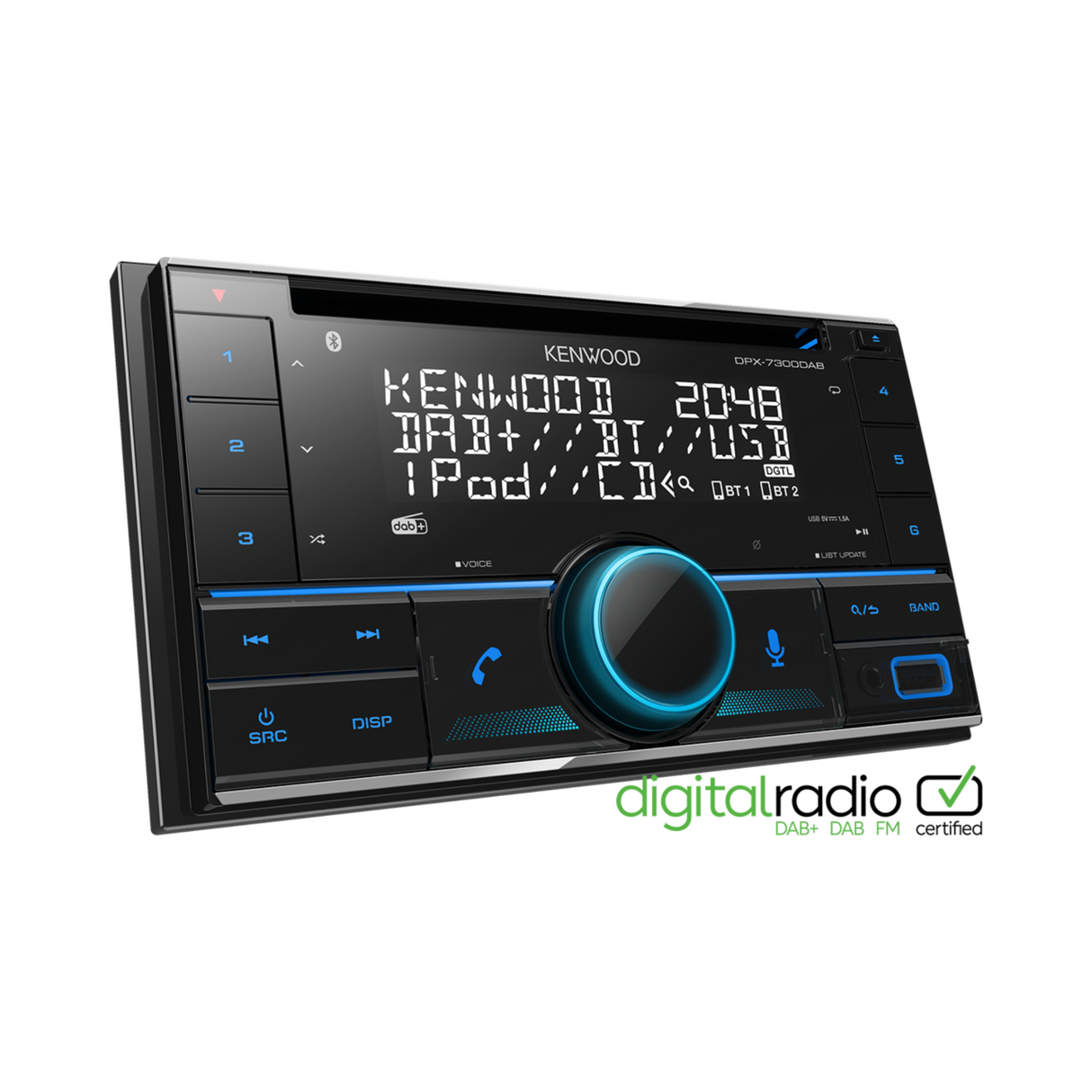 Kenwood DPX-7300DAB Car Stereo with Bluetooth Handsfree DAB and Amazon Alexa