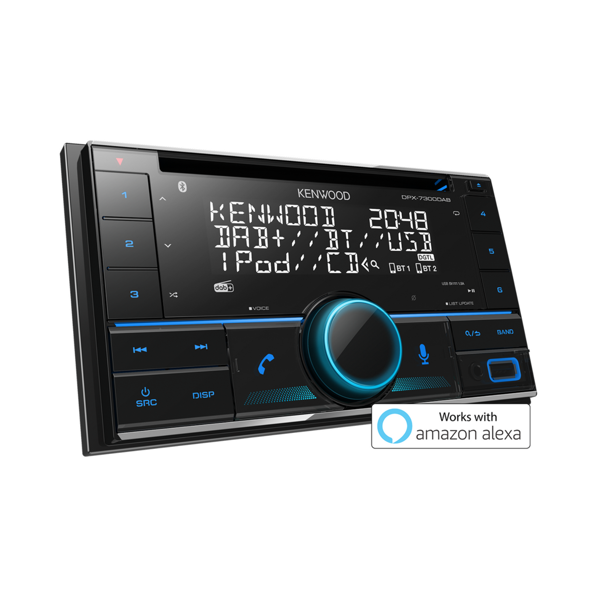 Kenwood DPX-7300DAB Car Stereo with Bluetooth Handsfree DAB and Amazon Alexa