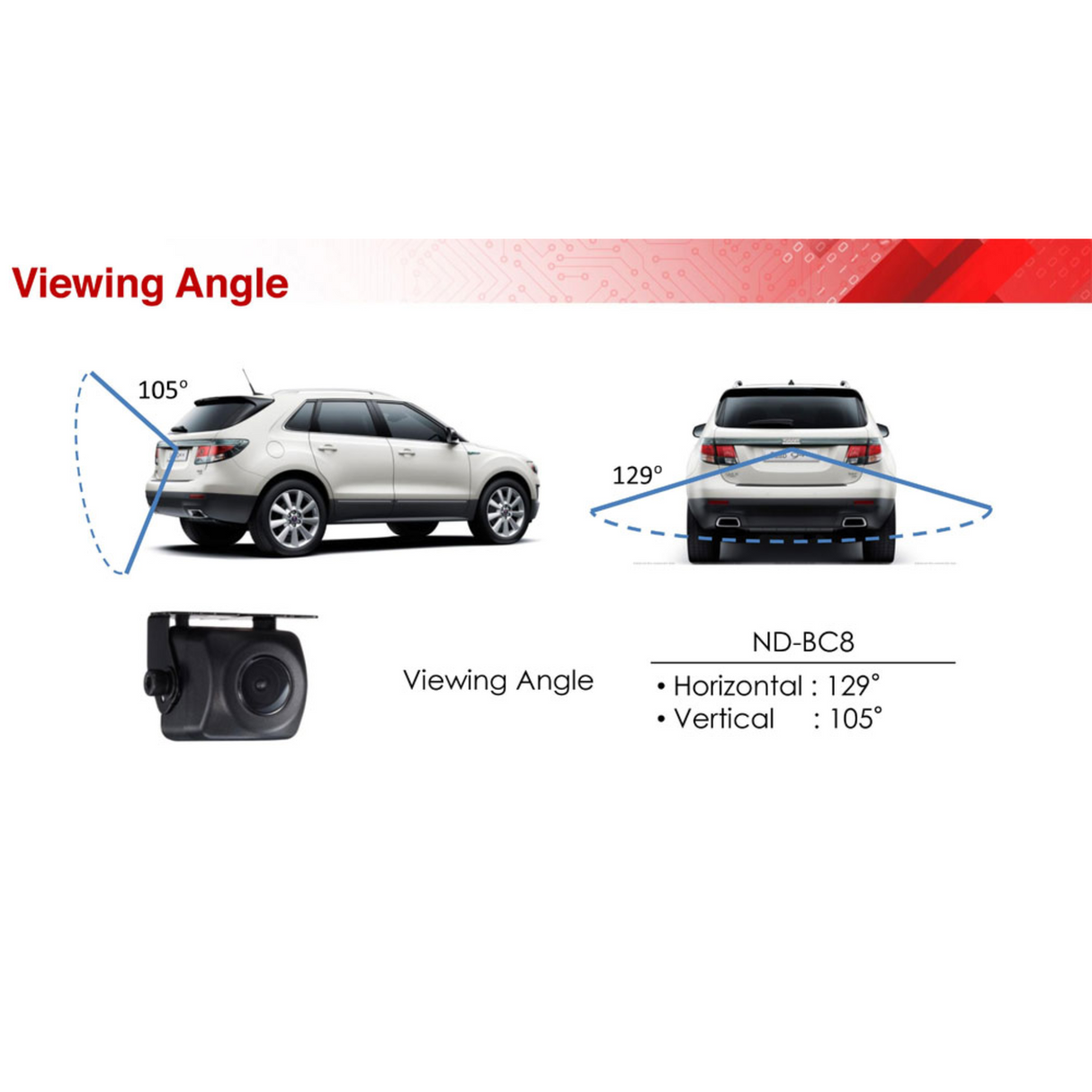 Pioneer ND-BC8 Universal Parking Aid Rear View Reversing Camera