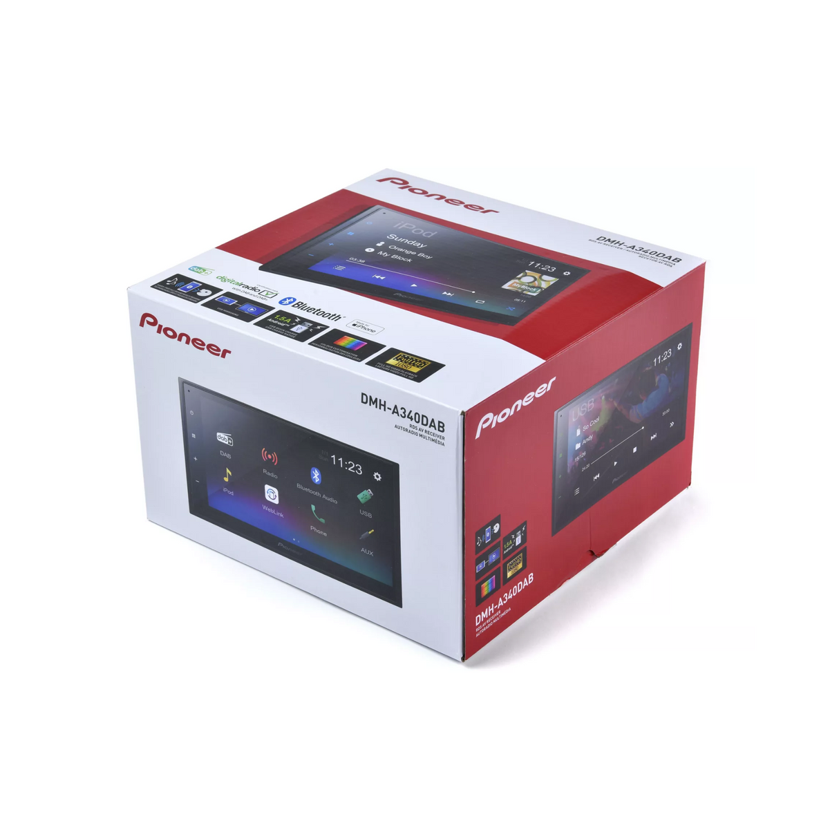 Pioneer DMH-A340DAB Double Din 6.8" Multi-touchscreen Stereo With Bluetooth & DAB/ DAB+