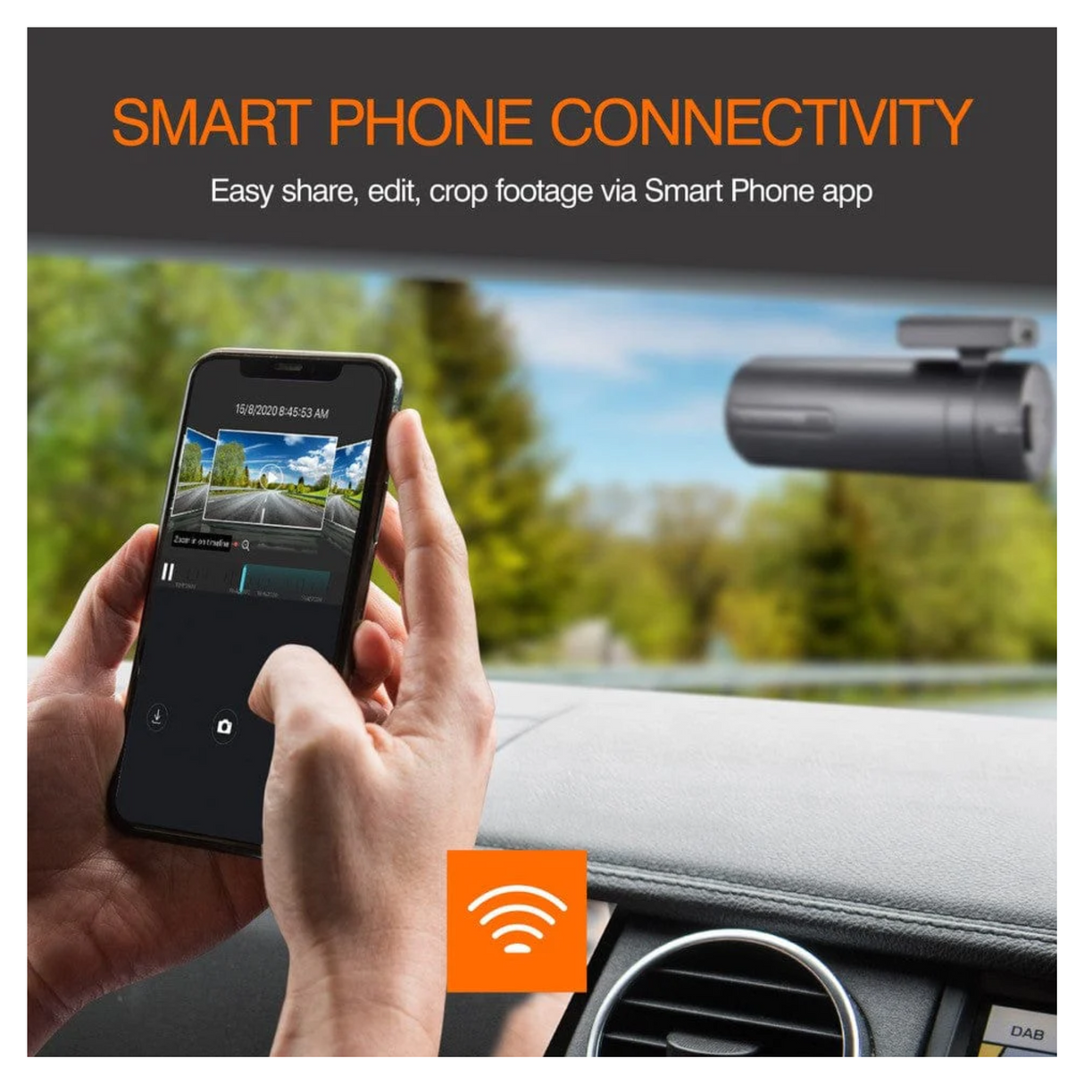 Road Angel Halo Drive Dash Cam | 2K 1440P HD, 140° Wide Angle, Parking Mode Protection