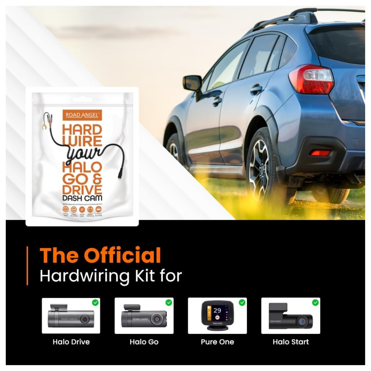 Road Angel Hardwire Kit for Halo Go, Drive, Pure