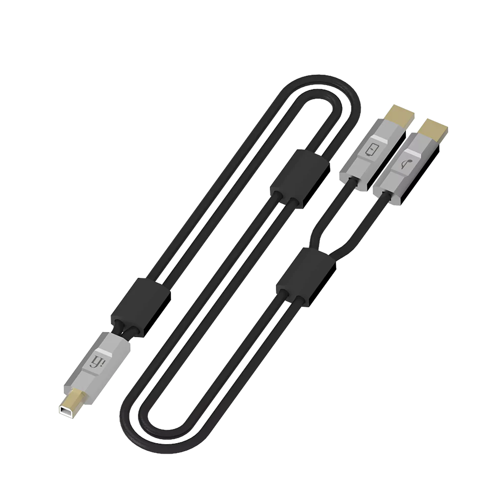 iFi Audio Gemini2.0 - Dual Headed Audiophile USB-B Cable - 0.7m