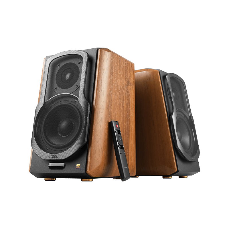 Edifier S1000MKII Hi-Res Audio Active Bluetooth Bookshelf Speaker Set (Brown)
