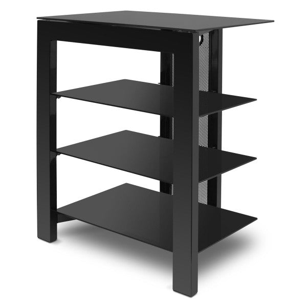 De Conti ARCAXL 4 Shelf Hifi Rack Frame/Black Glass