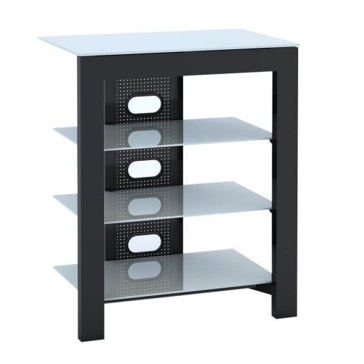 De Conti ARCAXL 4 Shelf Hifi Rack Frame/Black Glass
