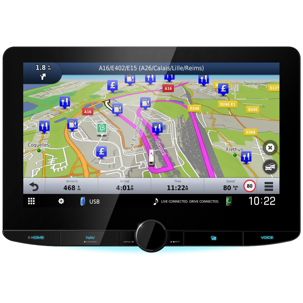 Kenwood DNR992RVS Mechless Navigation Media Station