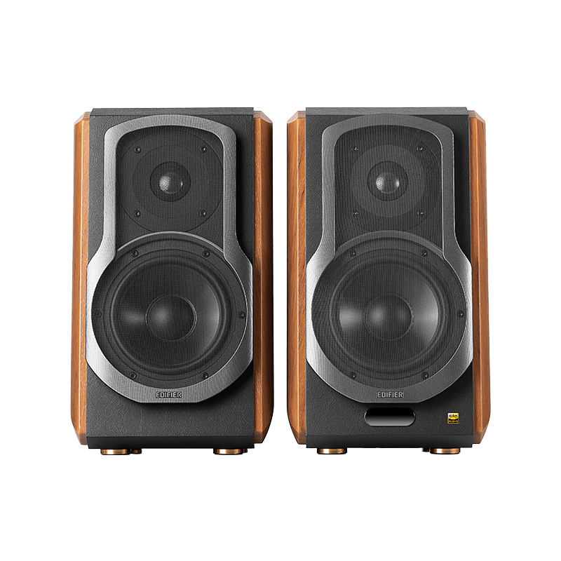 Edifier S1000MKII Hi-Res Audio Active Bluetooth Bookshelf Speaker Set (Brown)