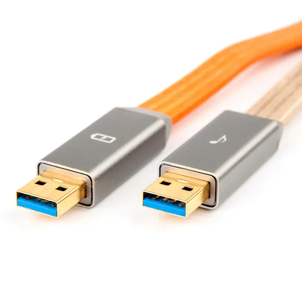 iFi Audio Gemini3.0 - Dual Headed Audiophile USB Cable with Separate Data and Power Signal Paths - 0.7m