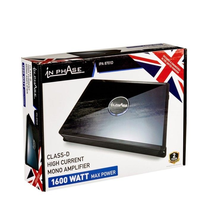 In Phase IPA8701D 1 Ohm Stable 1600 Watts Monoblock With Subsonic Filter