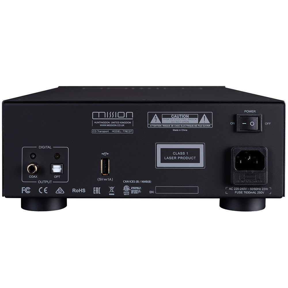 MISSION 778 CDT CD TRANSPORT BLACK