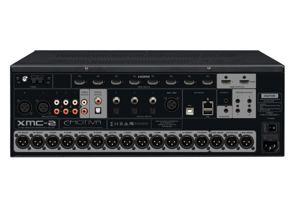 Emotiva XMC-2 16-Channel Dolby Atmos and DTS:X A/V Processor