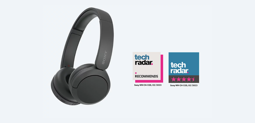 Sony WH-CH520 Wireless Headphones Bluetooth On-Ear Headset (Black)