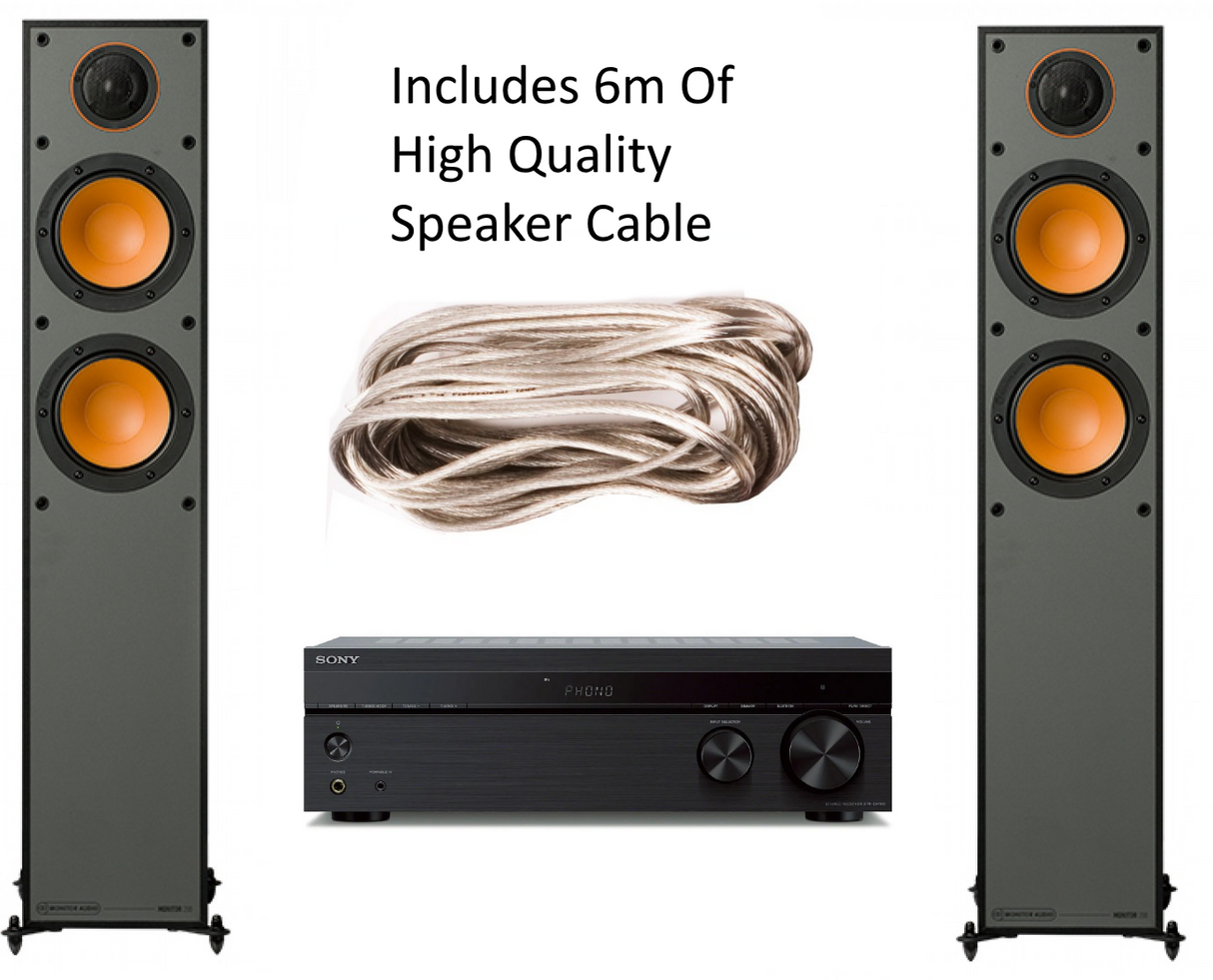 Sony STRHD190, Monitor Audio Monitor 200 And Speaker Cable Bundle Speakers