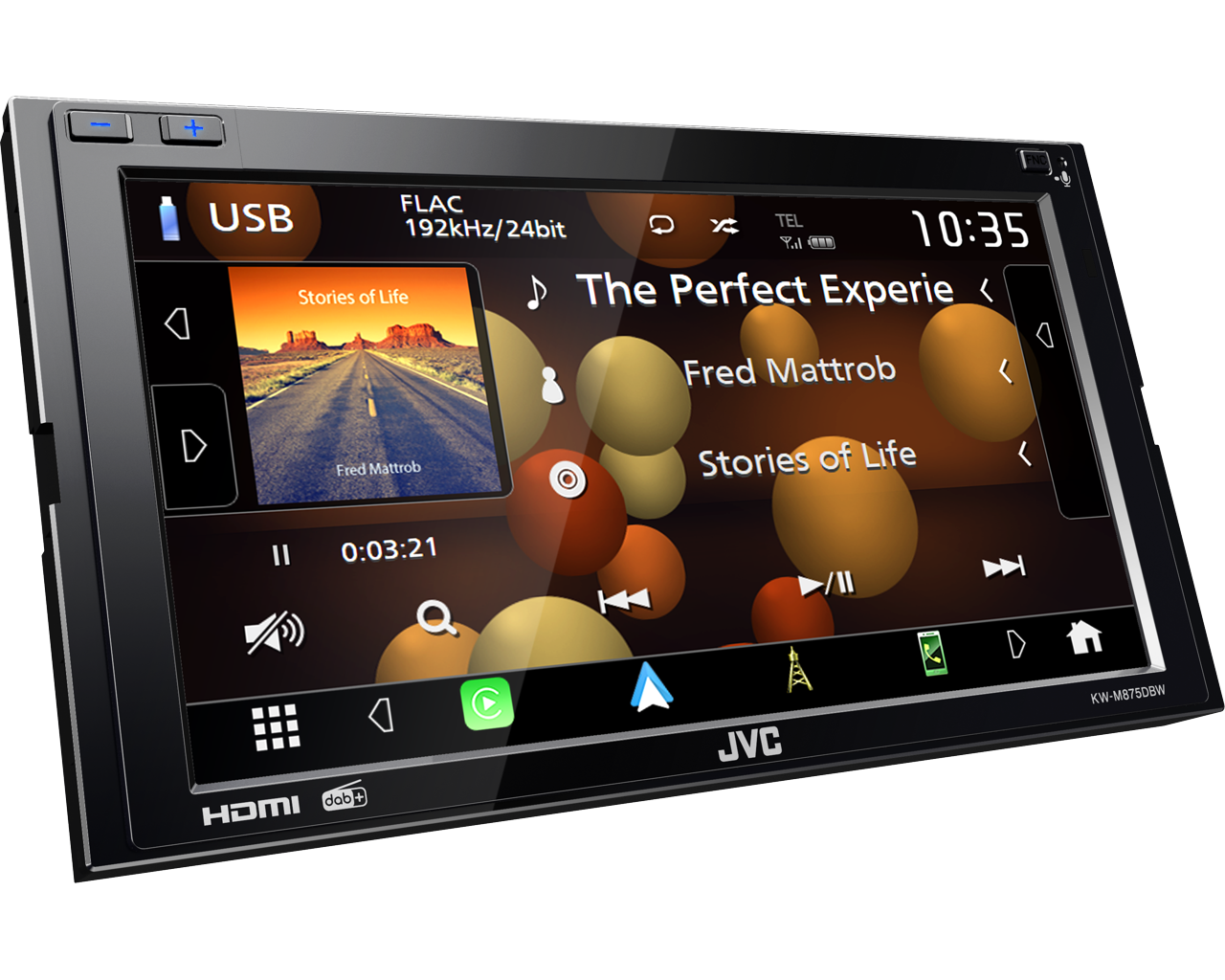 JVC KW-M875DBW Car Stereo with 6.8