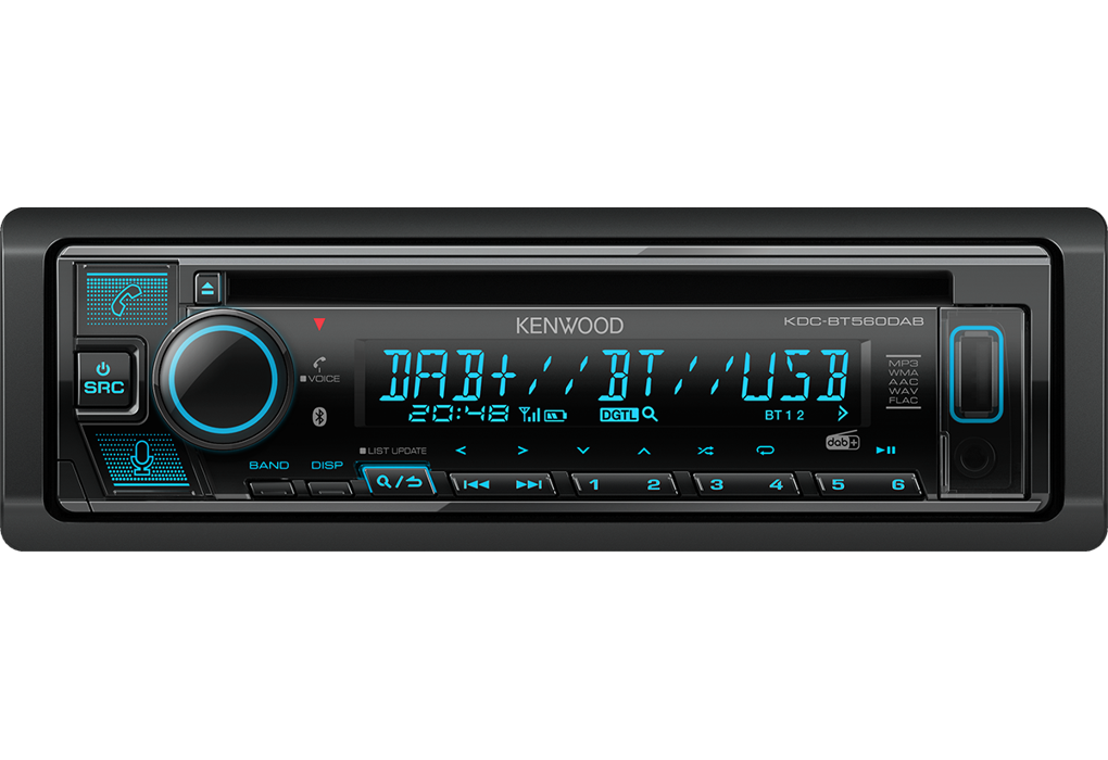 Kenwood KDC-BT560DAB CD Receiver with Bluetooth & DAB+ Radio Alexa