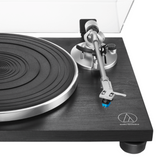 Audio Technica AT-LPW30BK Manual Belt-Drive Turntable with Premium Wood Finish (Black)