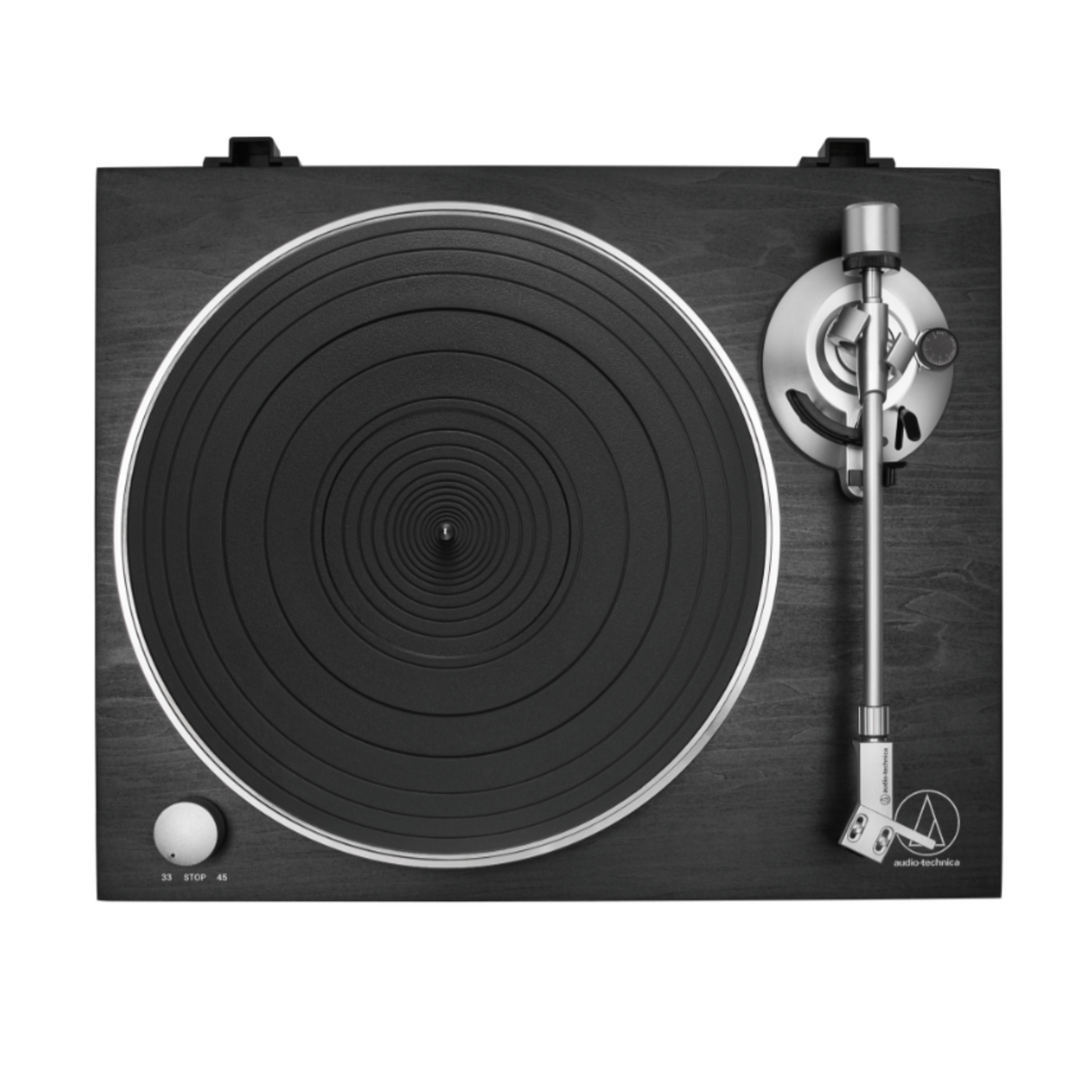 Audio Technica AT-LPW30BK Manual Belt-Drive Turntable with Premium Wood Finish (Black)