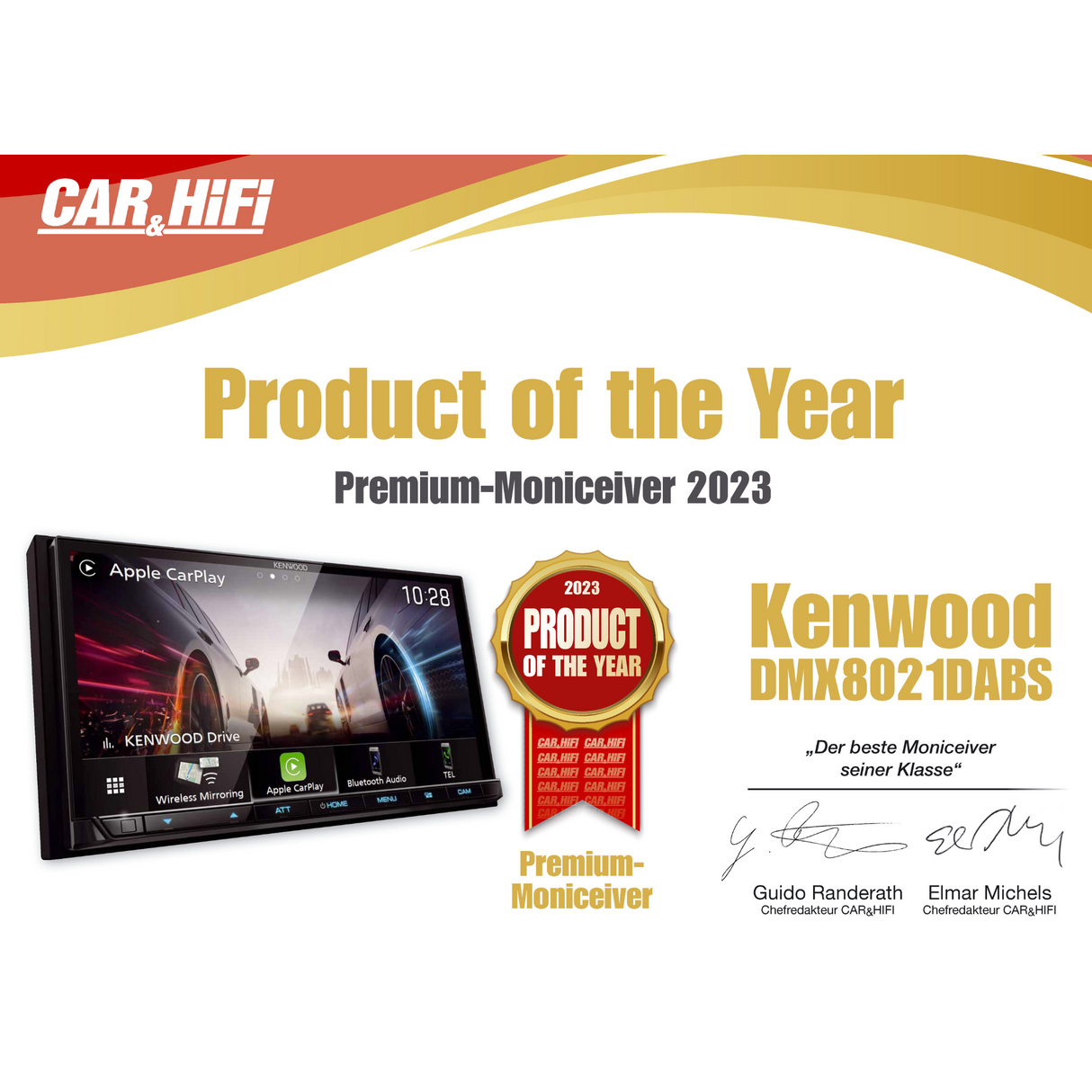 Kenwood DMX8021DABS 7" Touchscreen Car Stereo with DAB, Bluetooth, Apple Car Play and Android Auto