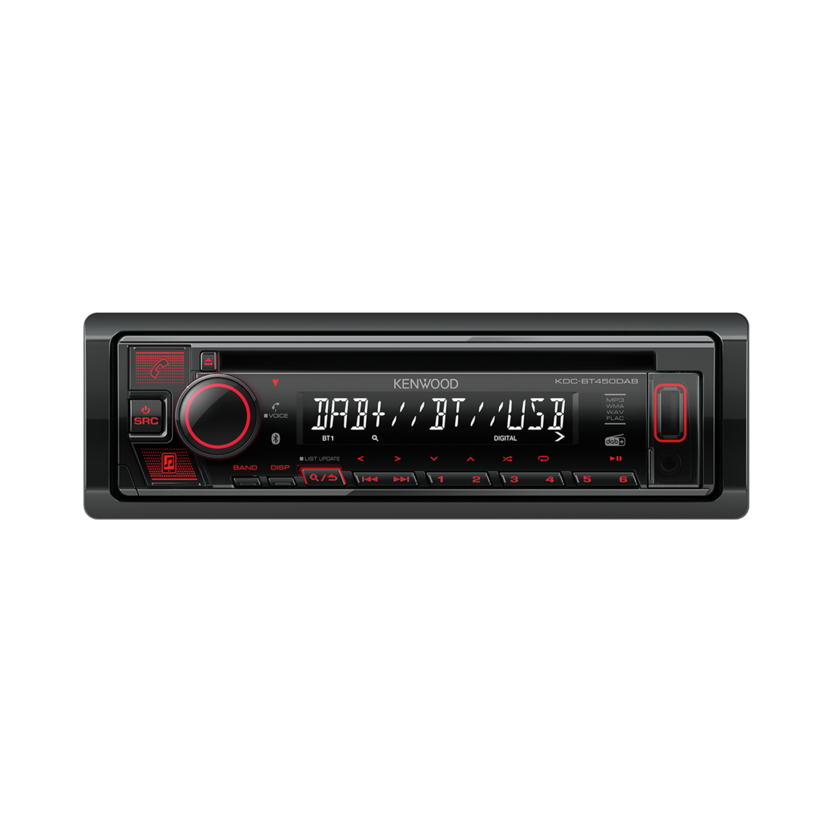 Kenwood KDC-BT450DAB CD/USB Receiver with Bluetooth & DAB+ Radio