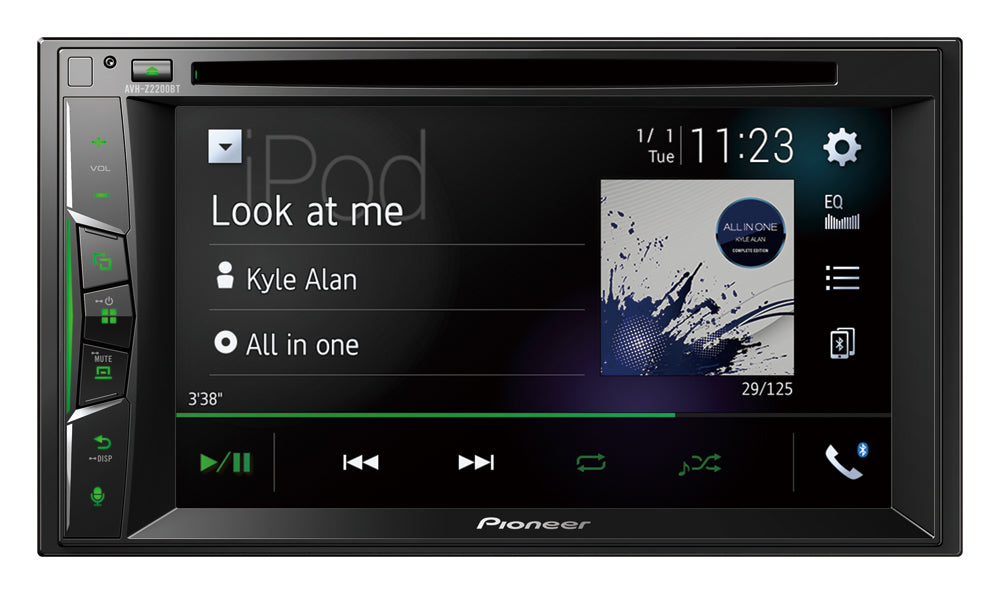 Pioneer AVH-Z2200BT Double Din 6.2" Clear Type Resistive Multi-touchscreen multimedia player