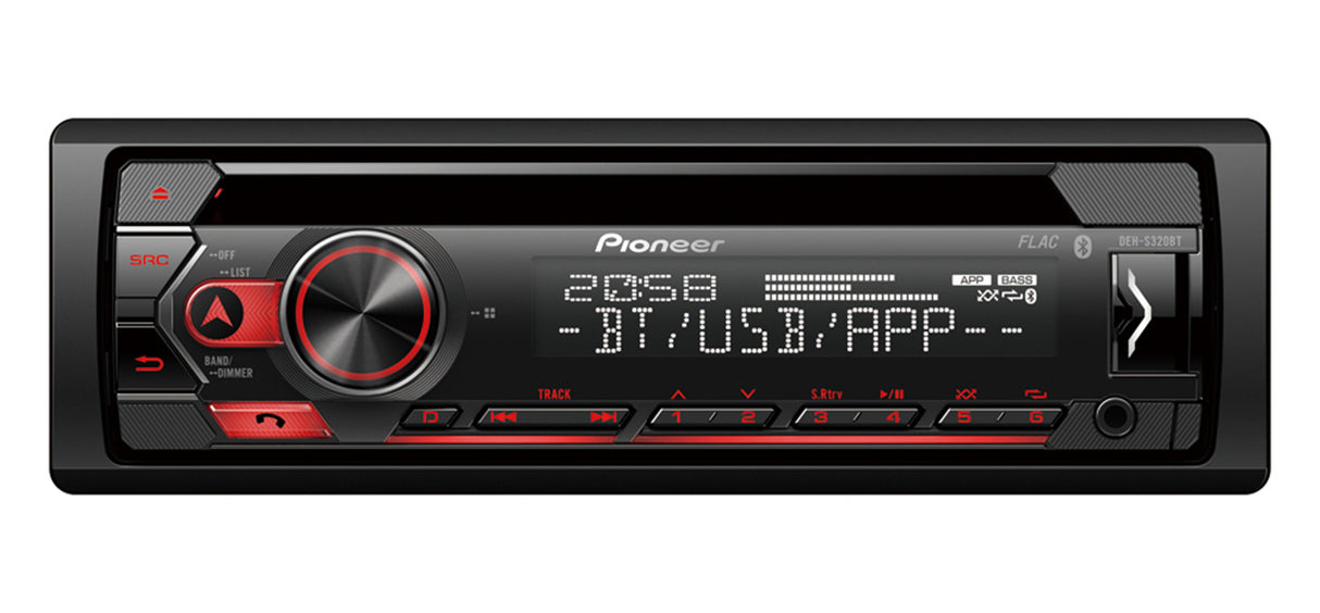 Pioneer DEH-S320BT Single Din CD Tuner with Bluetooth AUX and USB