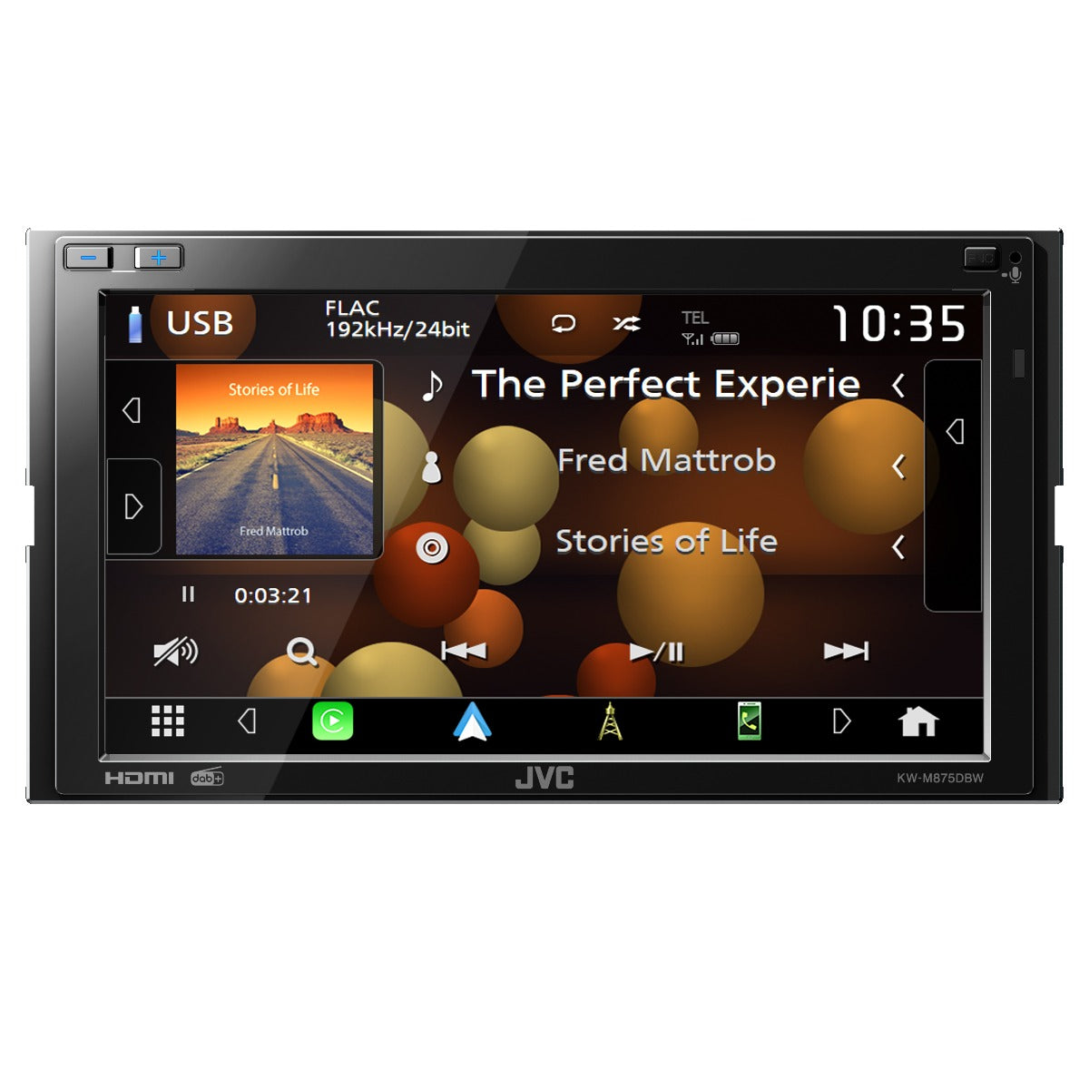 JVC KW-M875DBW Car Stereo with 6.8