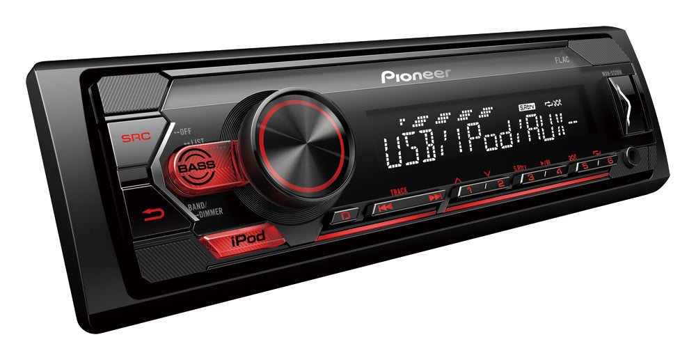 Pioneer MVH-S120UI Mechless RDS Tuner Car Stereo with iPod/iPhone Compatibility