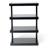 Norstone Esse 4 Shelf Hifi Stand  Frame/Black Glass